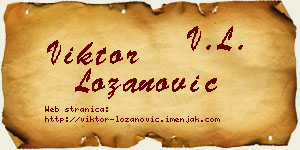 Viktor Lozanović vizit kartica